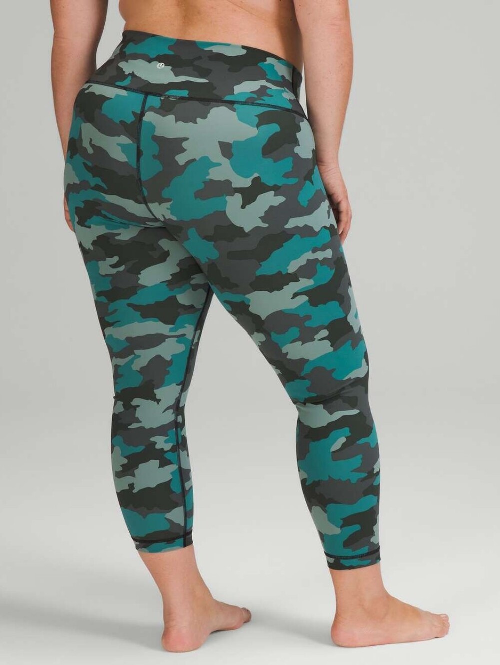 Lululemon Wunder Under HR Tight 25" 7/8 Heritage 365 Camo Tidewater Teal Size 14